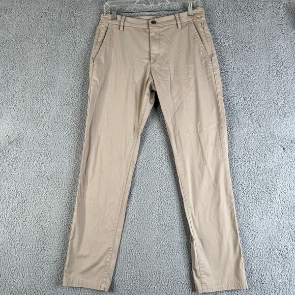 Boom Birddog Performance Chino Pants Mens 30x30 Khaki Tan Lined Stretch Golf - Picture 1 of 12
